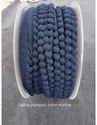 galon pompon 6mm marine