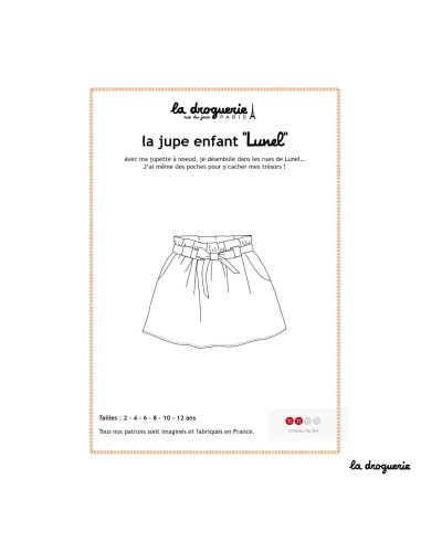 Patron couture de la jupe enfant "Lunel" La Droguerie pas cher